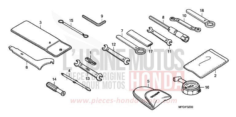 WERKZEUGE von Hornet ABS PEARL SIENA RED (R320) von 2010
